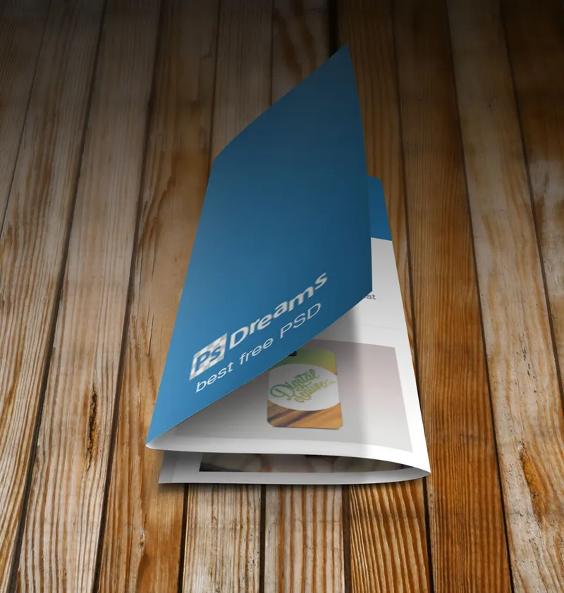 Z-fold Brochure Mockup