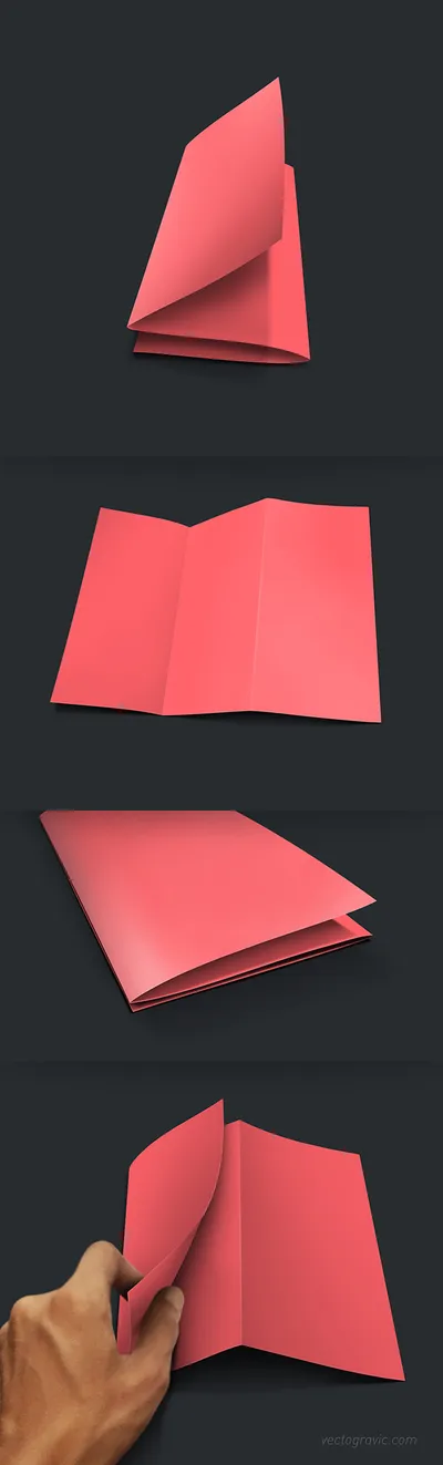 Z-fold Brochure Mockup