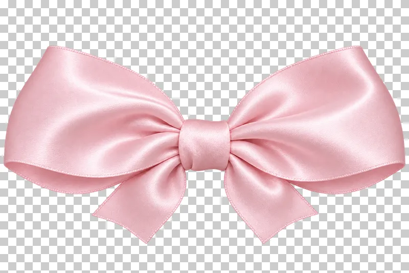 Powder pink oversize satin hair bow with wide horizontal loops and two short tails.
