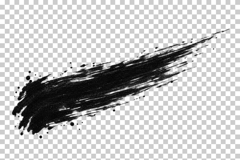 A diagonal black brush stroke narrowing to a sharp point at the upper right.