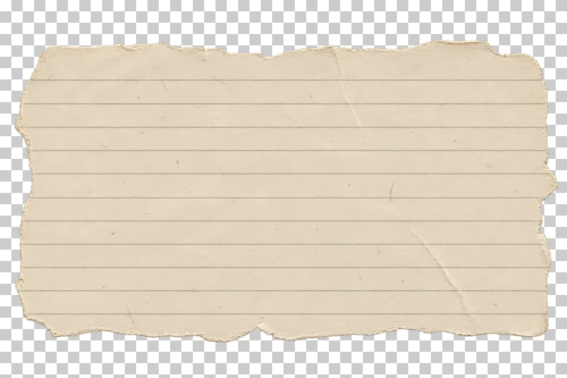 Cream ruled paper fragment, no writing, viewed directly from above.