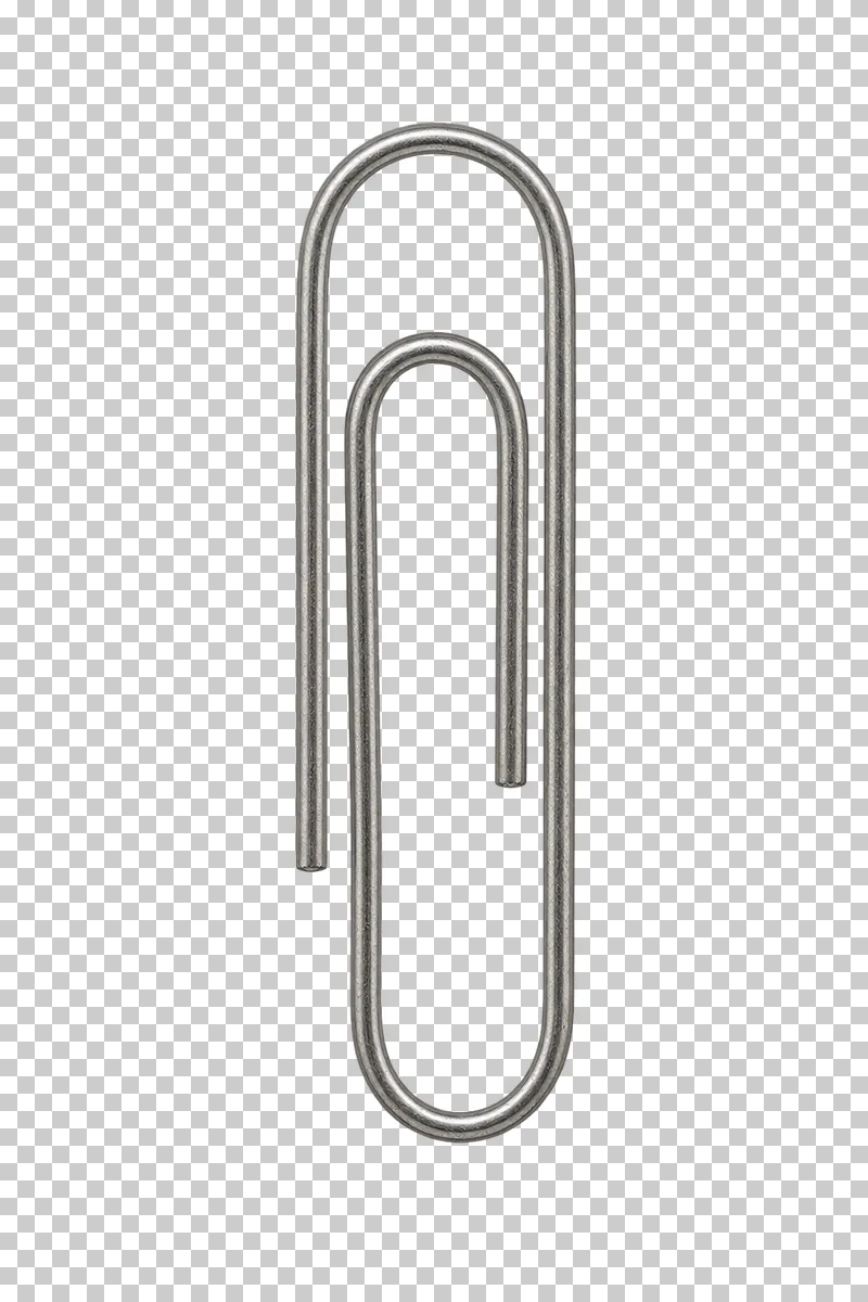 Single metal paper clip, viewed directly from above.
