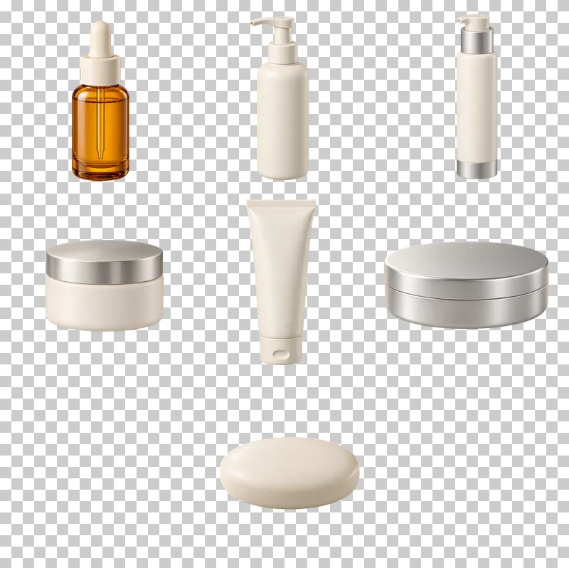 Skincare Studio Essentials PNG Collection: all 7 elements in one grid