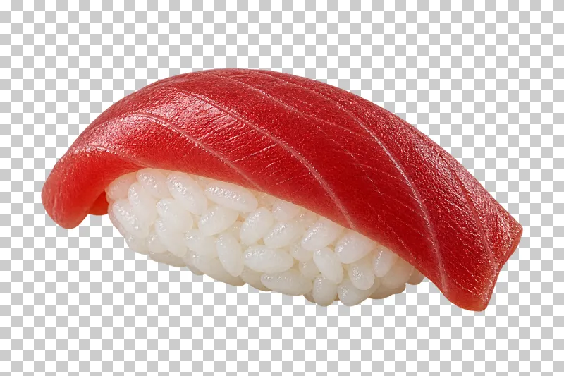 Red tuna nigiri.