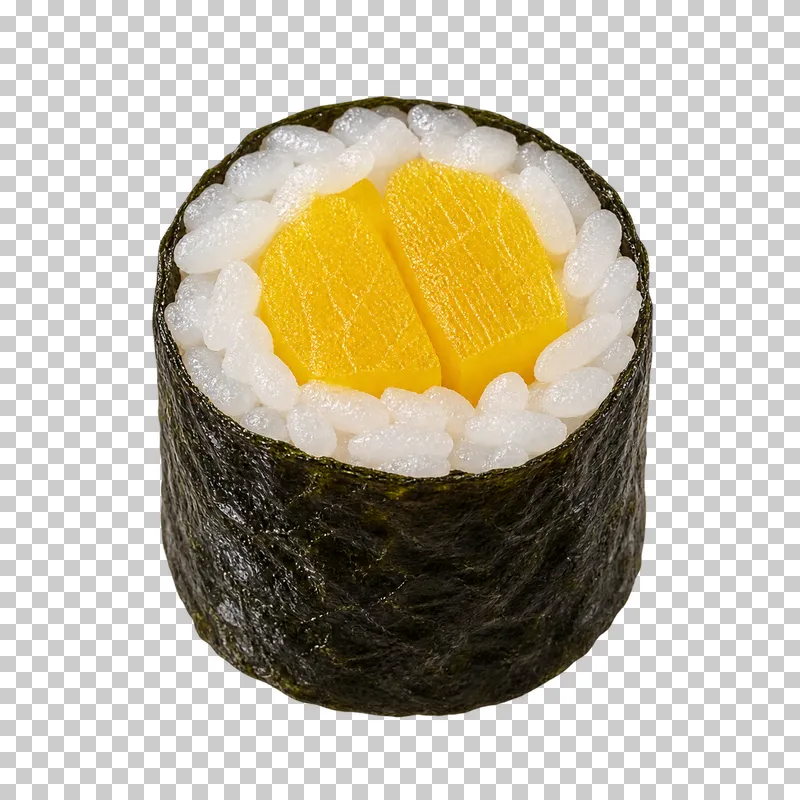 Yellow pickled daikon hosomaki.