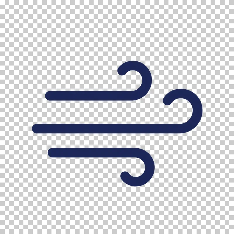 Three navy horizontal lines with rounded ends curl upward or downward on the right.