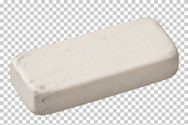 Rectangular eraser with gently worn edges