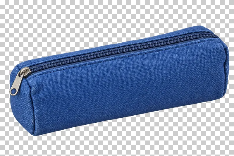 Closed woven fabric pencil case with a zipper