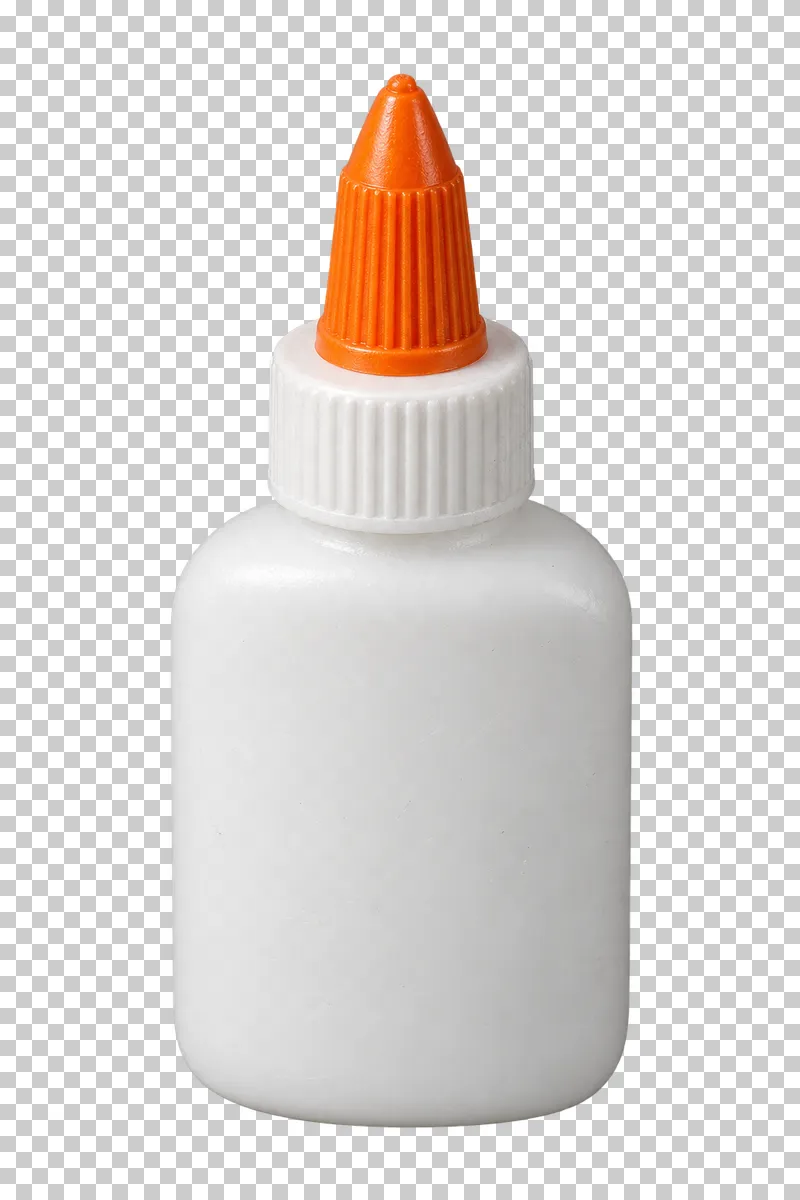 Small school glue bottle with an applicator cap