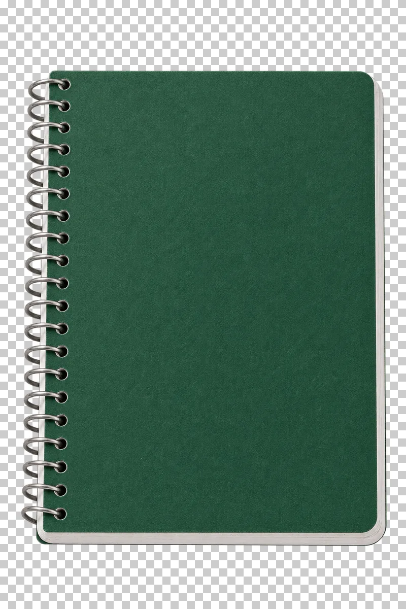 Closed spiral notebook with a plain cover