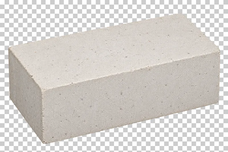 An isolated sand-lime block sample with visible material texture and edges.