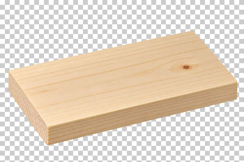 An isolated planed board sample with visible material texture and edges.