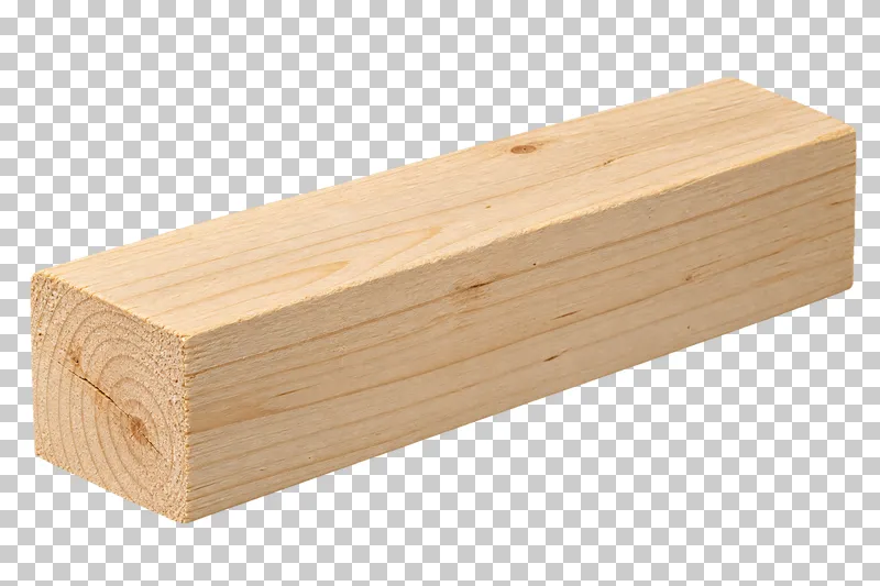 An isolated square timber sample with visible material texture and edges.