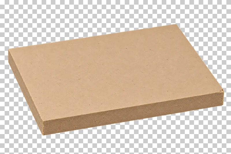 An isolated mdf offcut sample with visible material texture and edges.