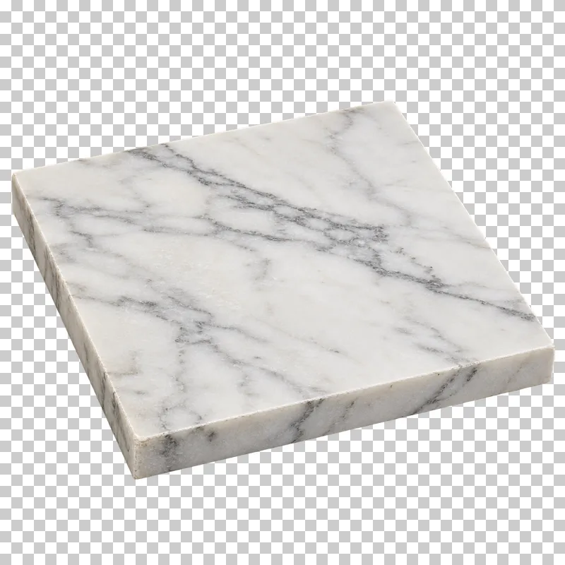 An isolated marble tile sample with visible material texture and edges.