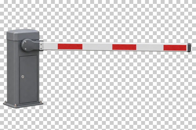 Parking barrier gate shown from a slight angle as a photorealistic cutout.