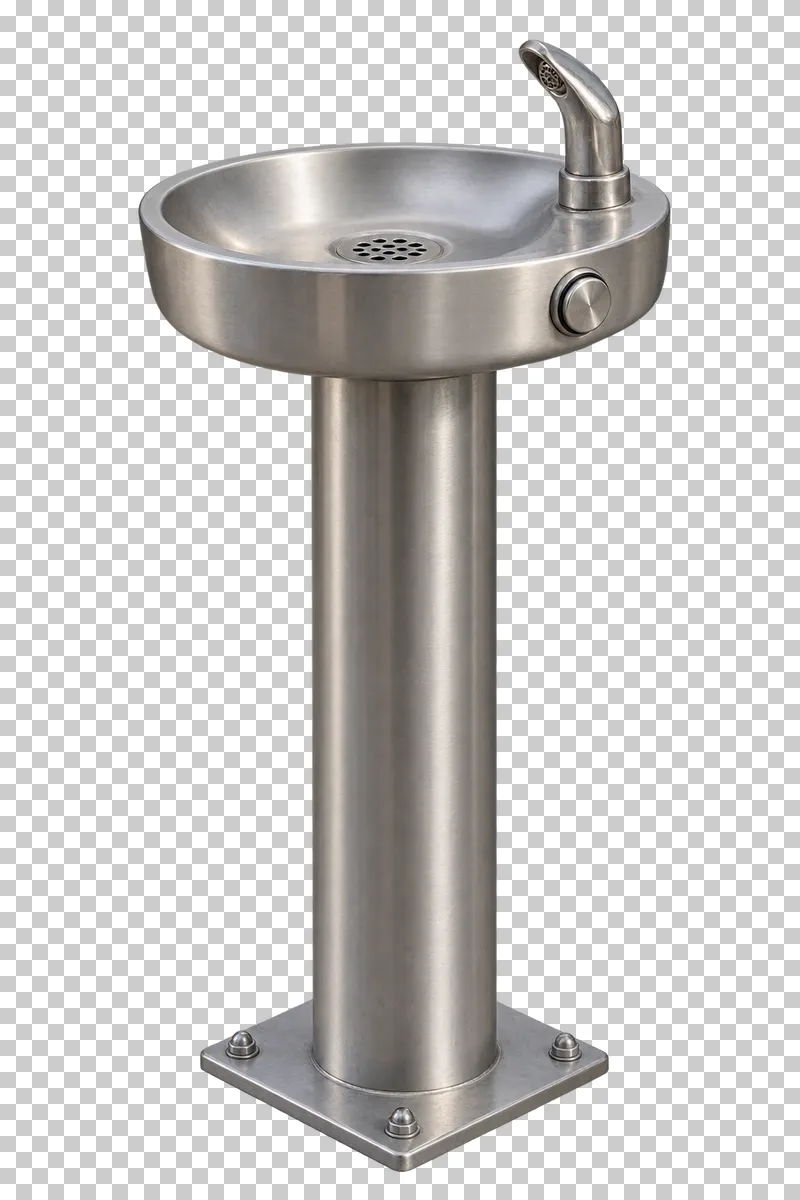 Drinking fountain shown from a slight angle as a photorealistic cutout.
