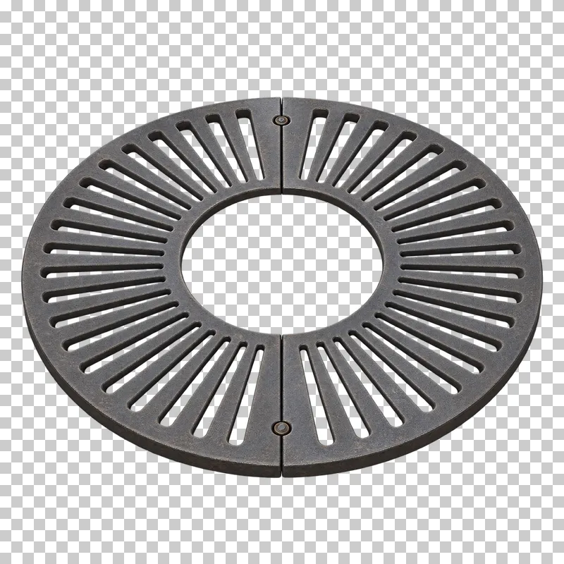 Tree grate without tree shown from a slight angle as a photorealistic cutout.