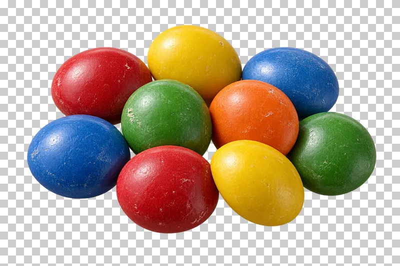 A small portion of chocolate dragees in colorful candy shells with natural surface scuffs.