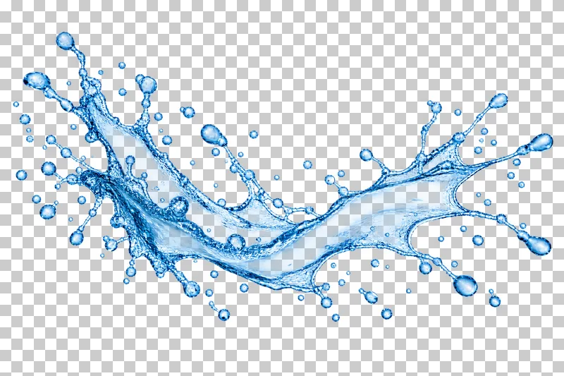 A wide lateral water splash with curved folds and small peripheral droplets.