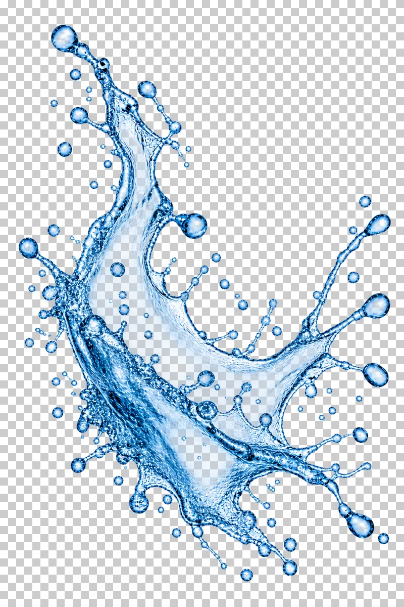 An asymmetric upward water splash with irregular branches and fine spray.