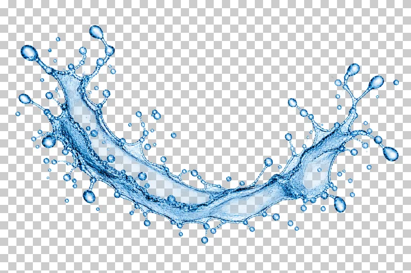 A curved water splash arc around an open center.
