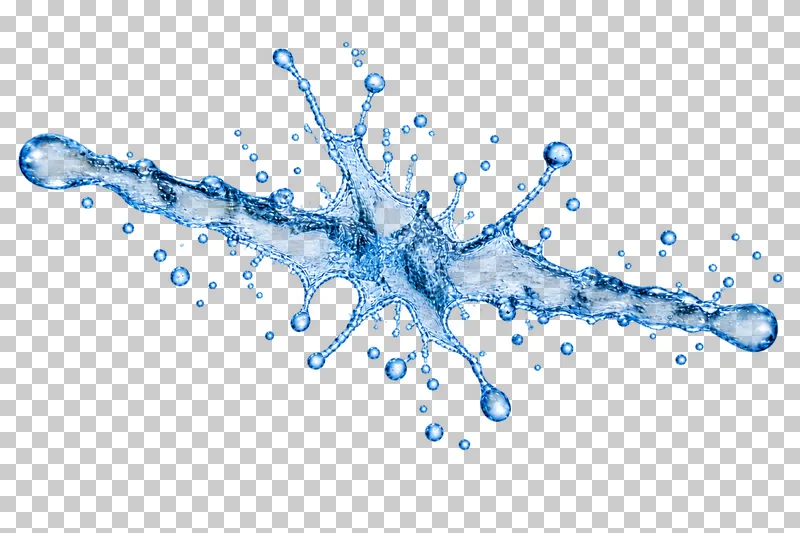 Two water jets colliding and forming an irregular central splash.