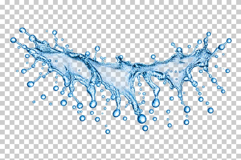 A wide small water cascade with short falling strands and spray.