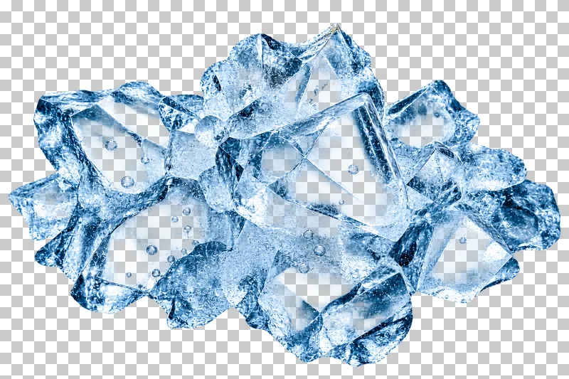 A portion of crushed ice made of uneven translucent fragments.