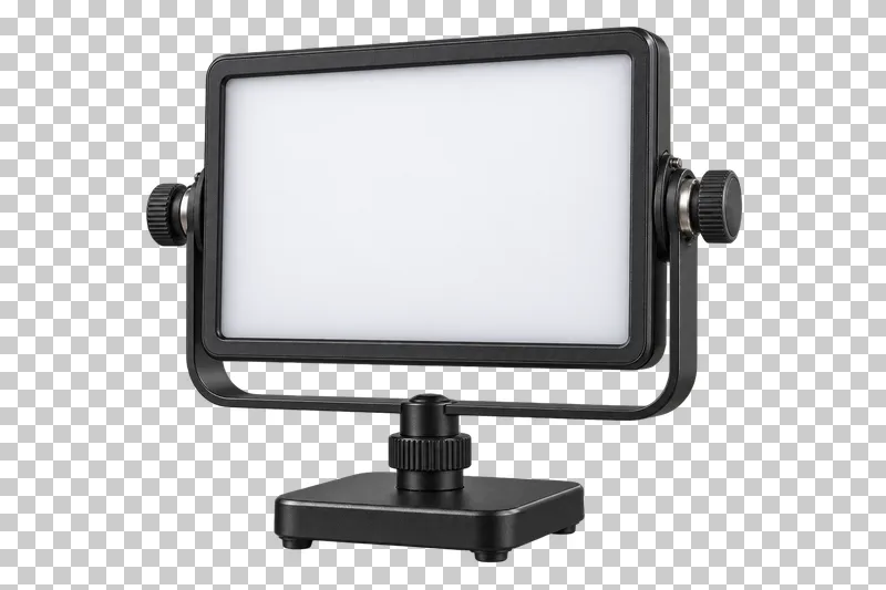 A rectangular LED panel on a small tabletop-style base.