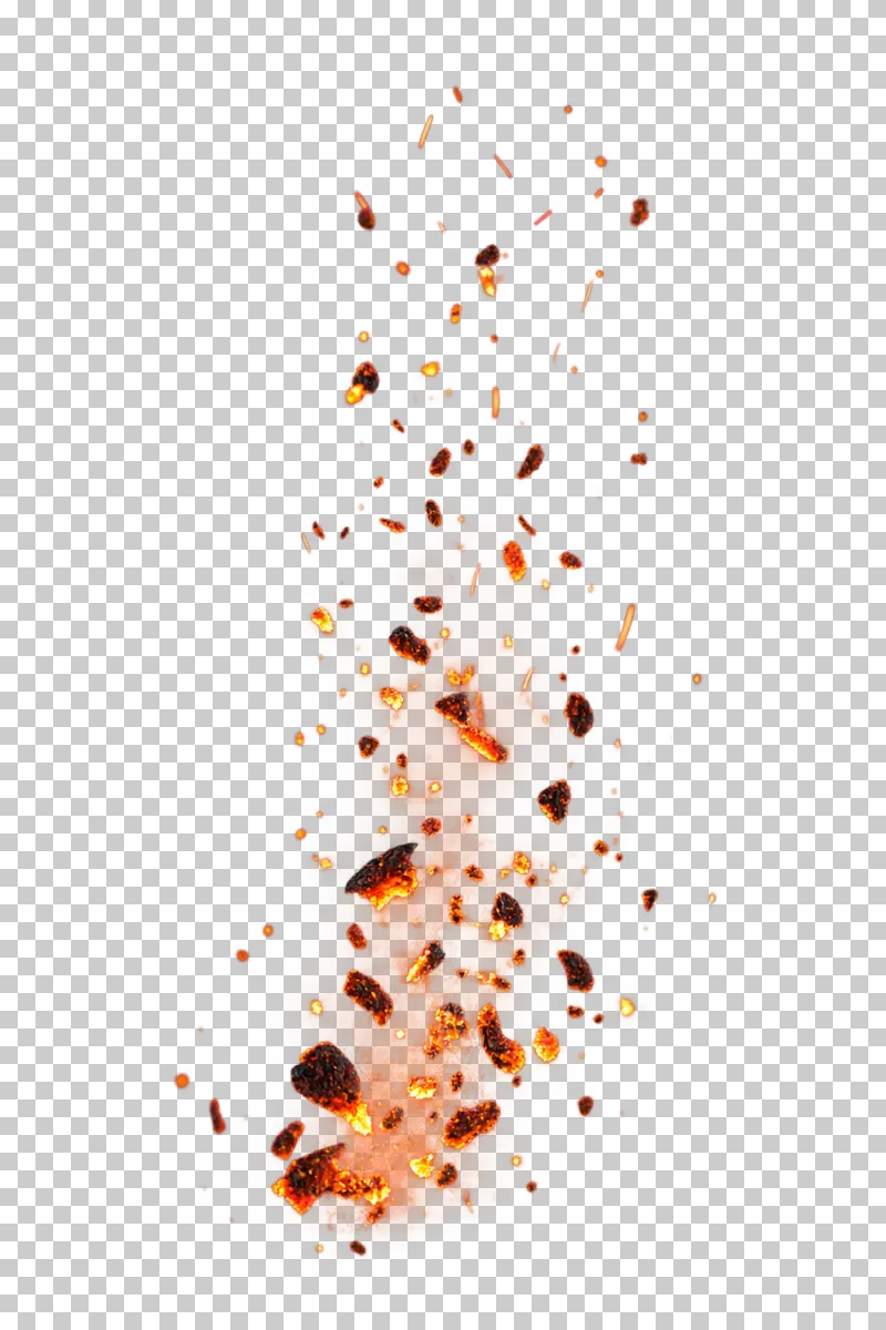 Glowing charcoal embers rising in a loose vertical group.
