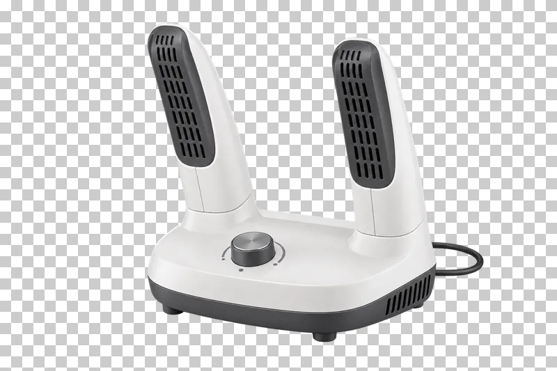 An electric shoe dryer with integral drying supports and a powered base.