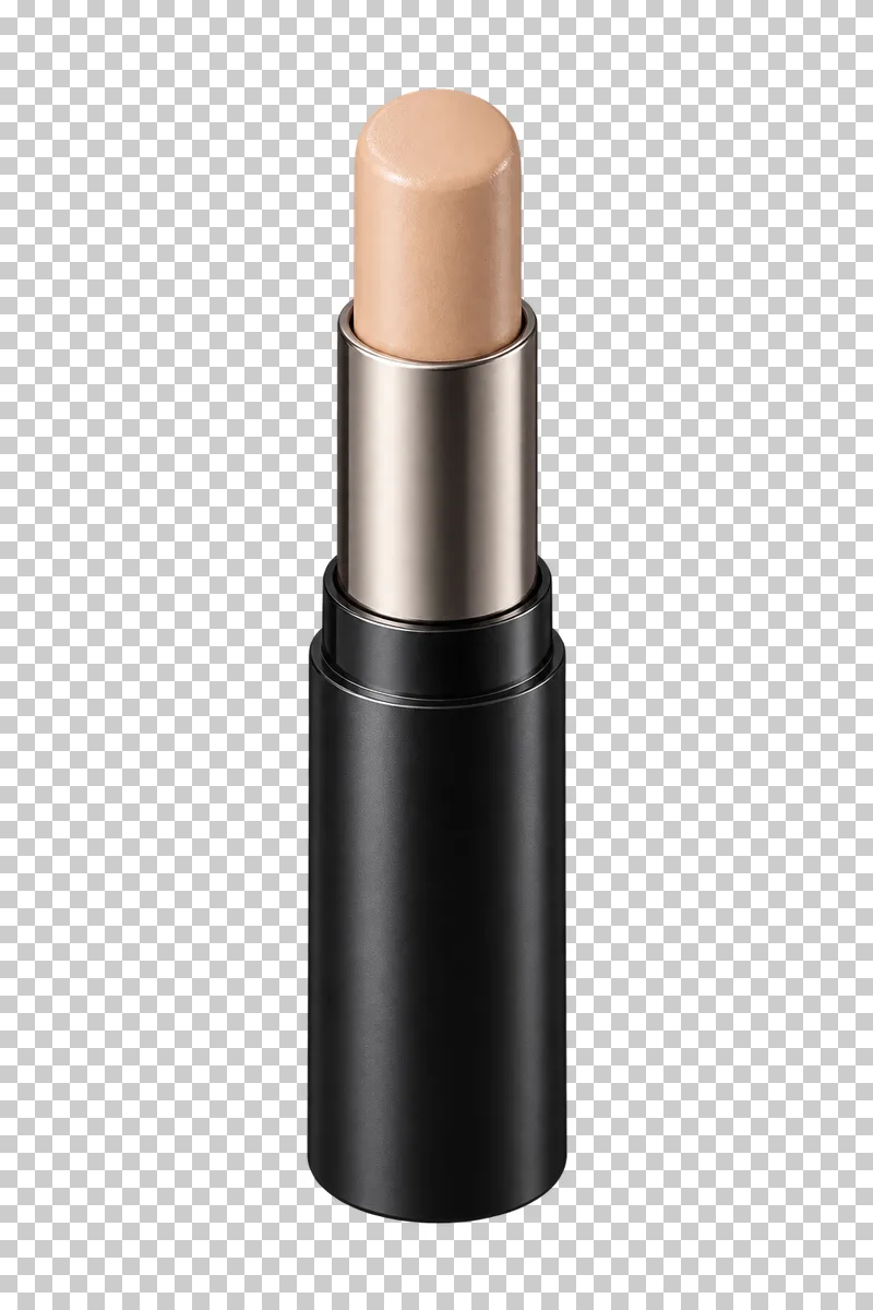 A beige concealer stick in a black tube.