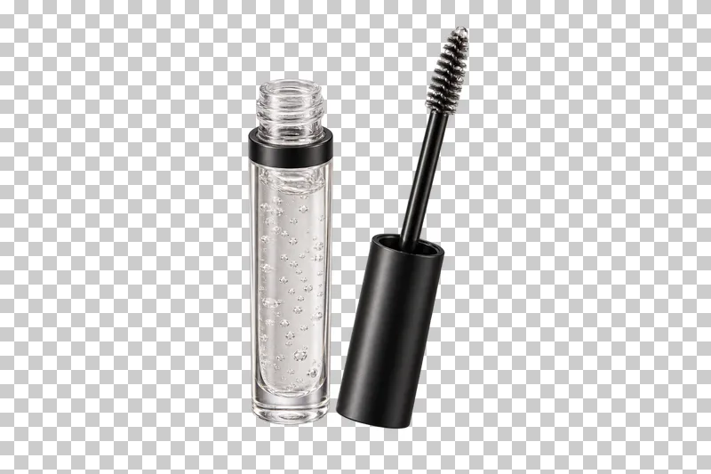 An open brow gel tube with its applicator beside it.