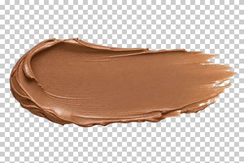 A standalone warm brown cream bronzer smear viewed from above.