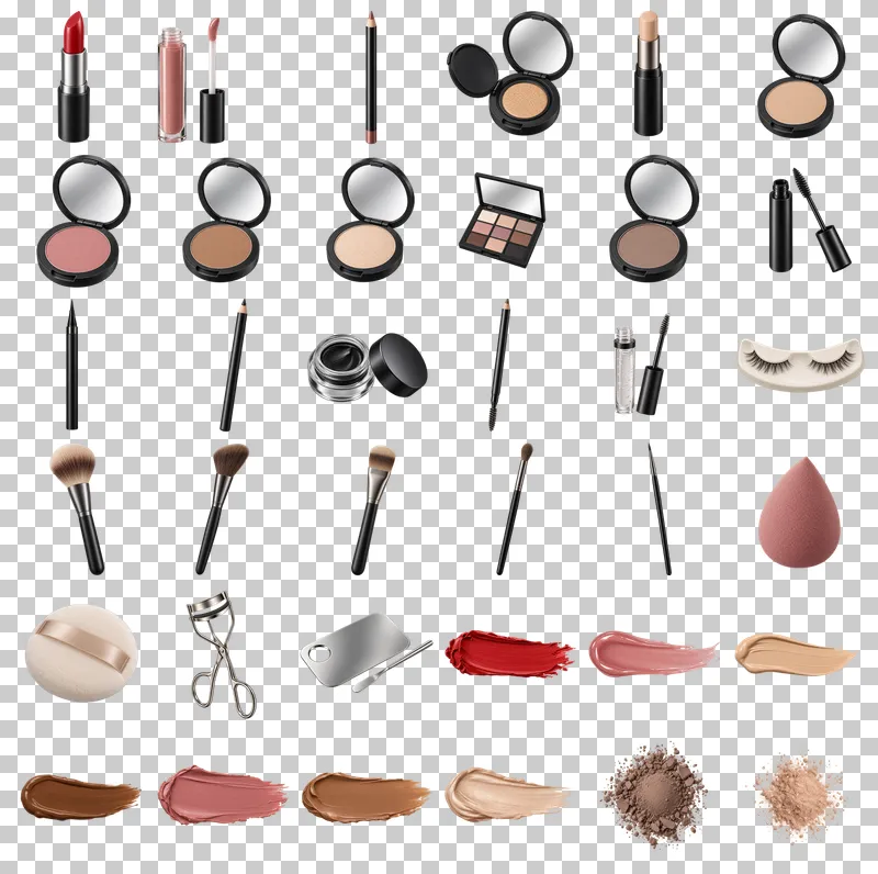 Makeup Studio Photo PNG Collection: all 36 elements in one grid
