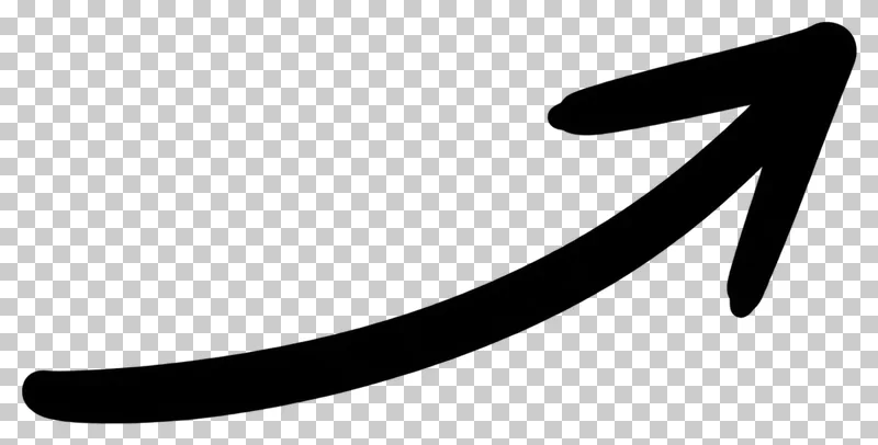 Short curved arrow in black hand-drawn marker strokes.