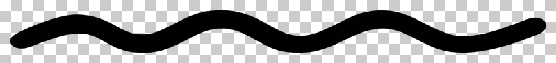 Wavy underline in black hand-drawn marker strokes.