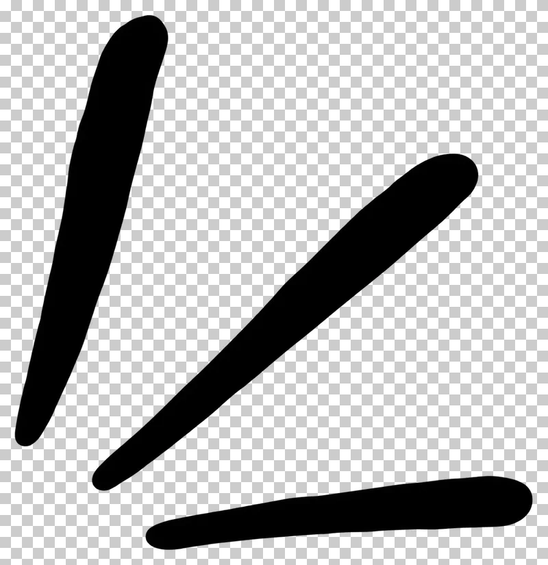 Three attention rays in black hand-drawn marker strokes.