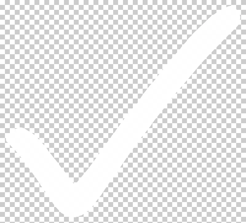 Check mark in white hand-drawn marker strokes.