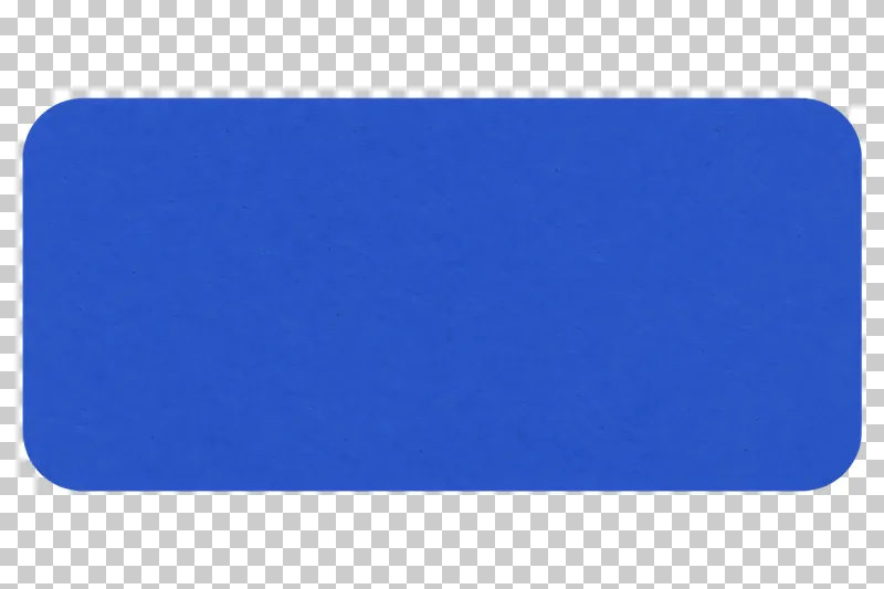 A blank cobalt matte paper rectangle sticker with soft corners on a transparent background.