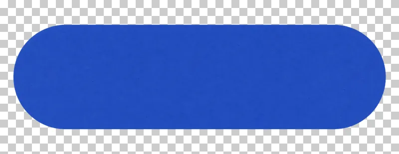 A blank cobalt matte paper long capsule label on a transparent background.