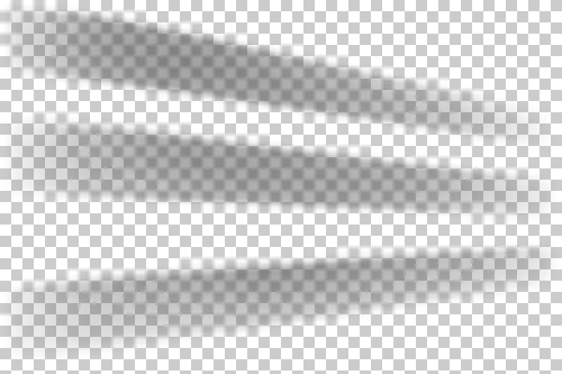 Broad horizontal slat shadows with soft penumbrae and open gaps.