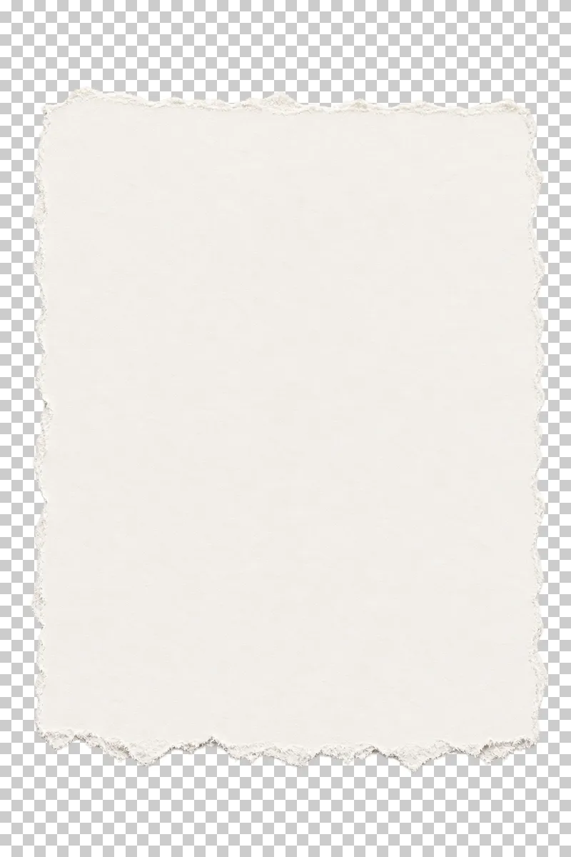 Blank torn paper text panel with a ragged bottom edge.