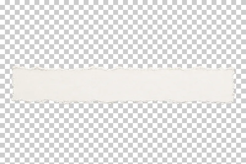 Blank narrow torn paper caption strip for a name.