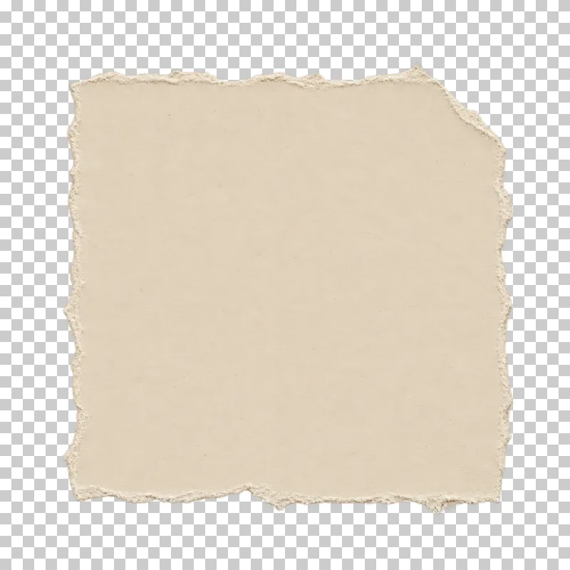 Blank small square torn paper panel for a slide number.