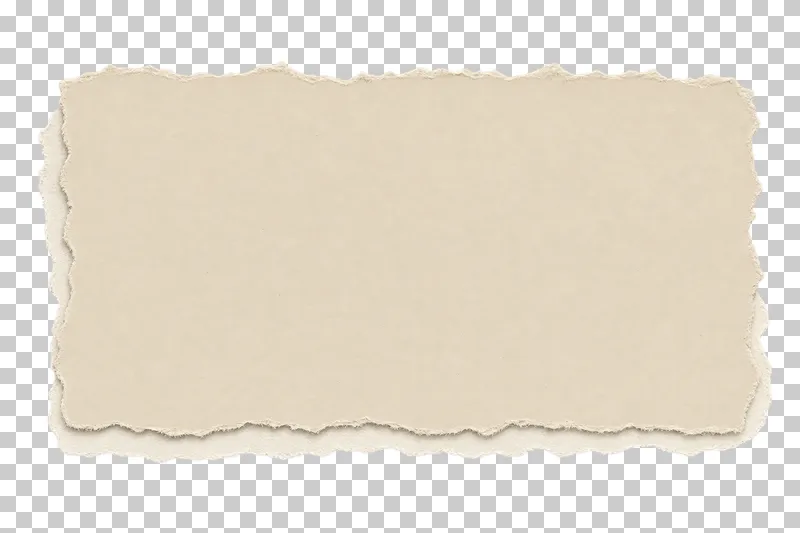 Two offset horizontal torn paper layers with a blank face for a product description.