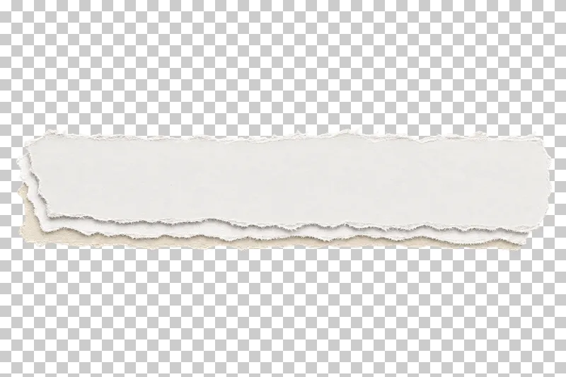 Three offset narrow torn paper layers with a blank face for an author caption.