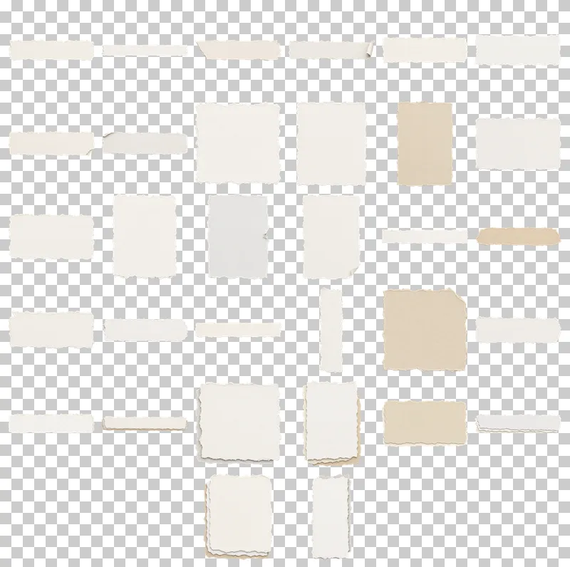 Torn Paper Text Panels PNG Collection: all 32 elements in one grid