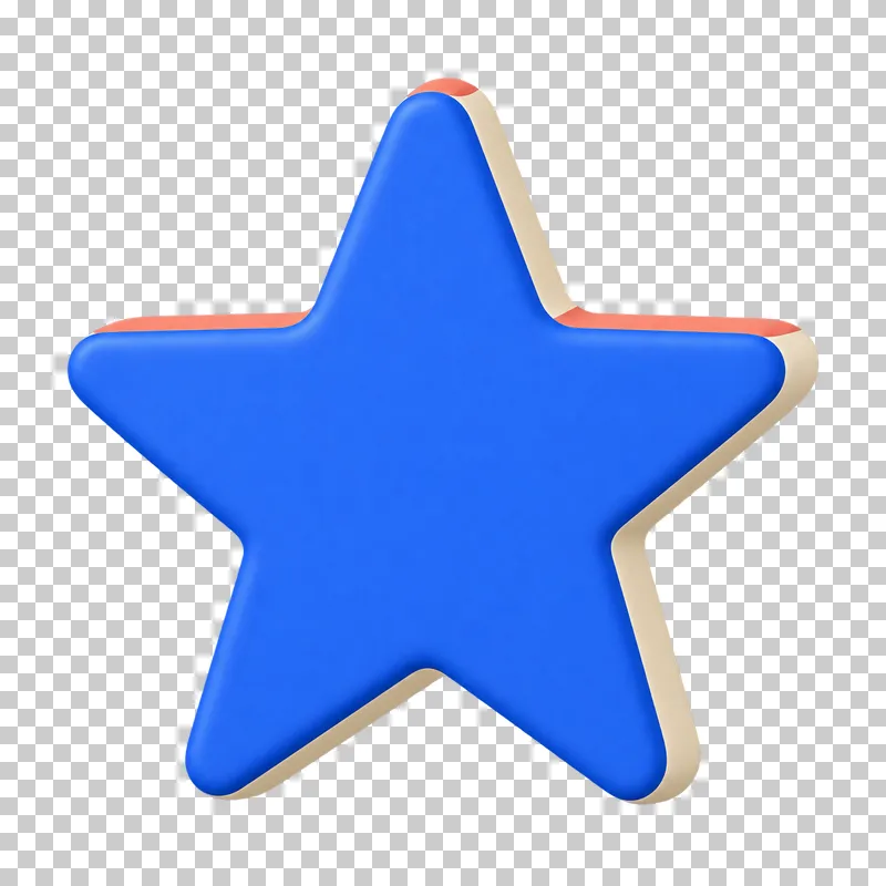 A single cobalt five-point rating star with rounded edges.